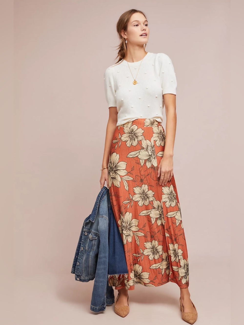 Farm Rio x Anthropologie Cordelia Floral Skirt